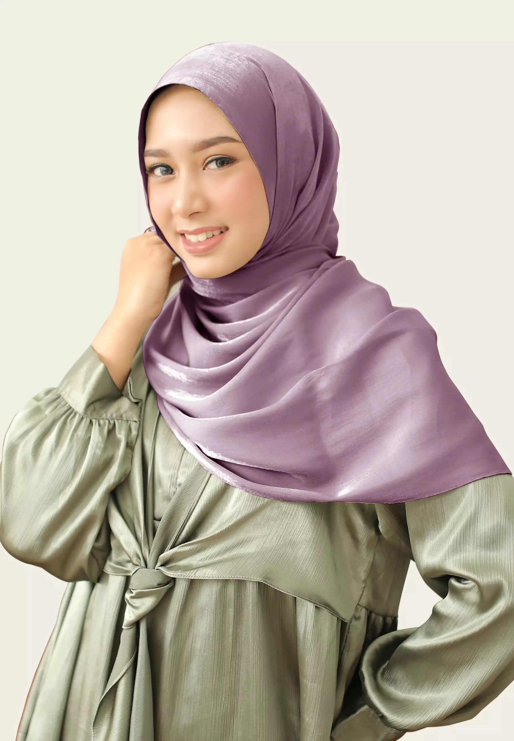 Zelena - Netta Shimmer Shawl | Pashmina Shimmer | Hijab Pashmina Silk - Jasper Grape