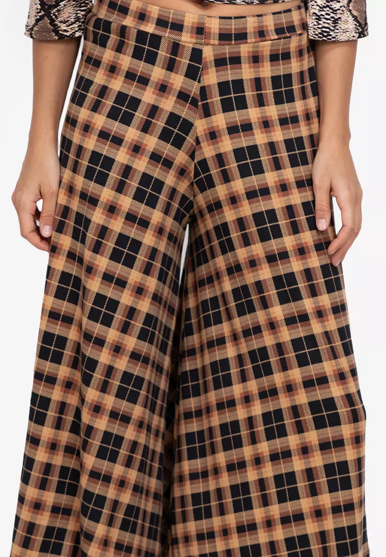 Checkered square outlet pants