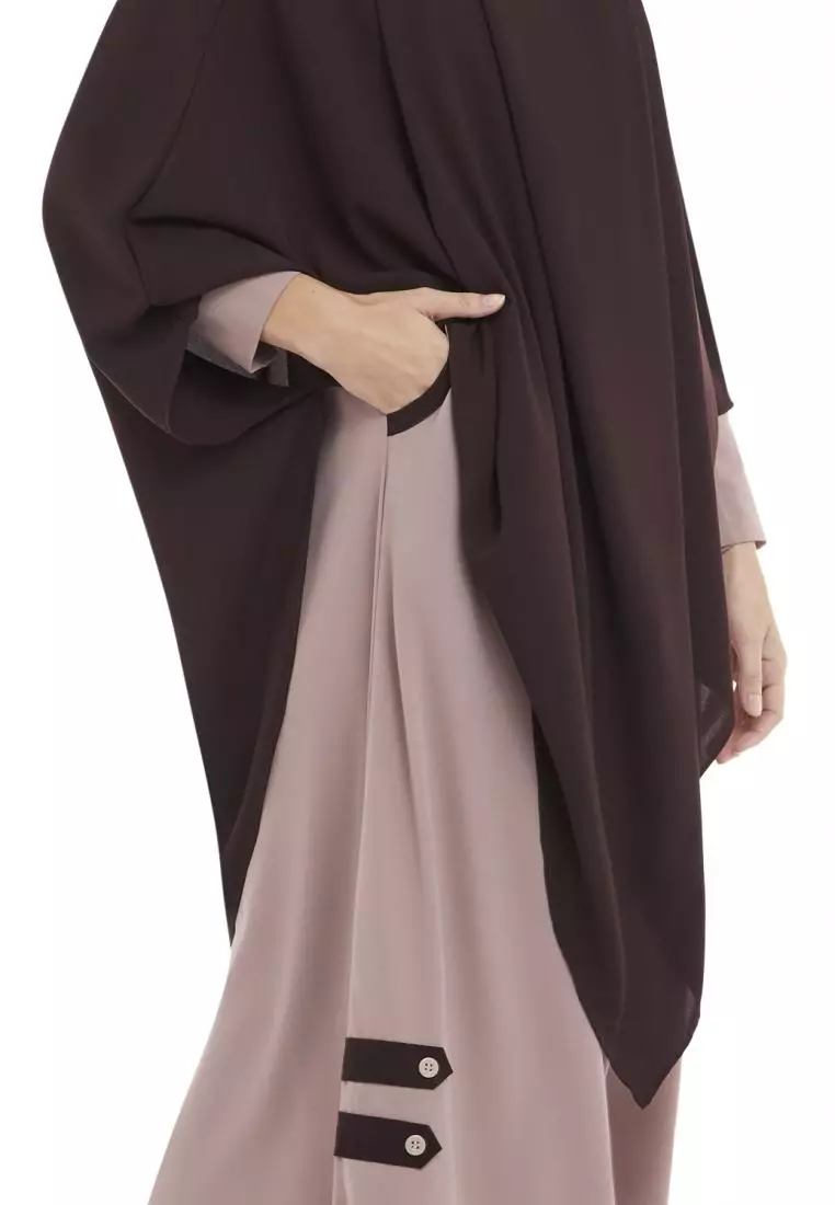 Queenza Set Gamis Wanita Muslimah By Zayidan Ghazia - Mocca