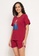 Clovia red Clovia Virgo Print Top & Shorts Set in Maroon - 100% Cotton BF3FBAA1A25BCFGS_2