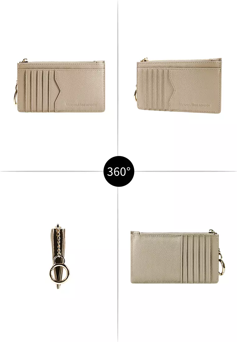 Amilie 卡包 真皮环扣小号拉链卡包 10+卡位-裸色