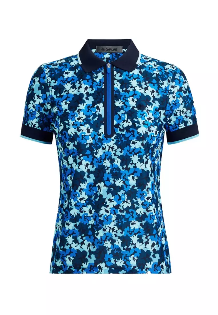 Women's Printed Tech Pique Ladies Golf Polo Shirt