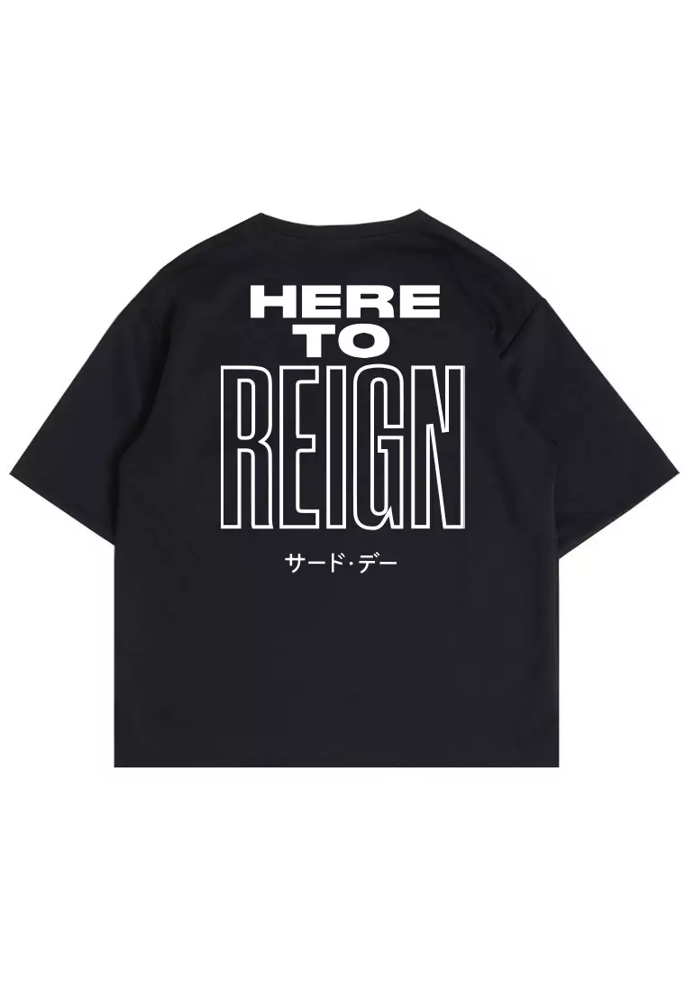MTX44 Kaos Oversize Gym ScubaLux "here to reign" hitam