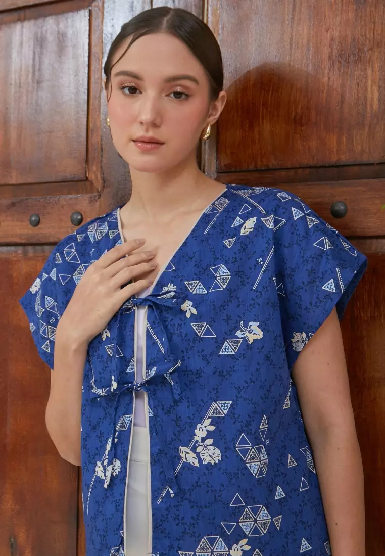 Nayara Vest Batik Najma Biru