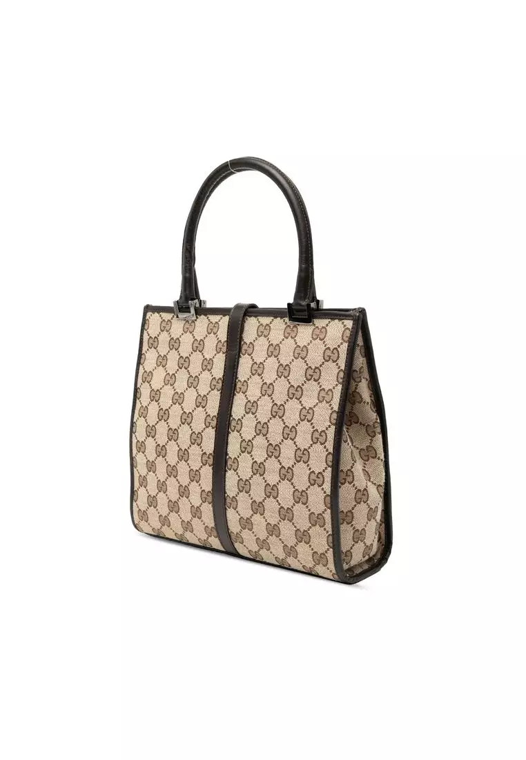 Pre-Loved Gucci Gg Canvas Jackie Handbag