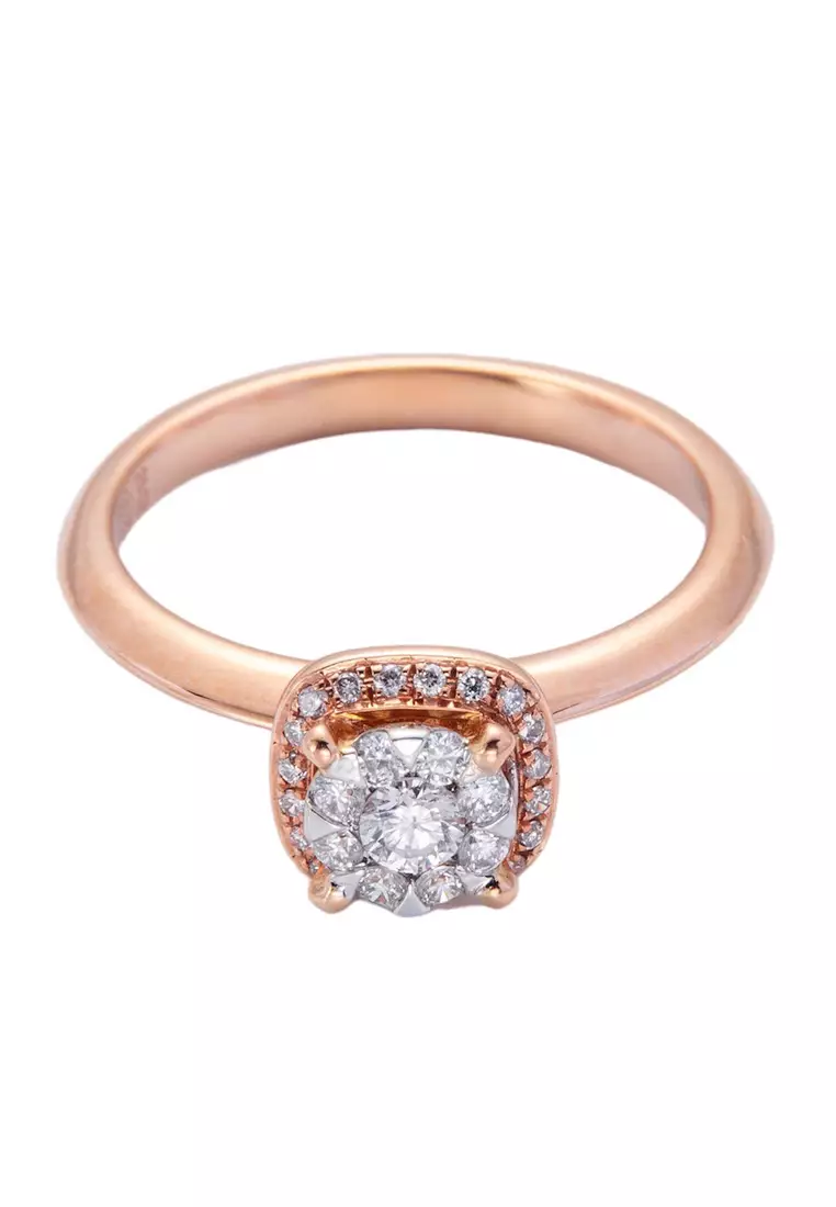 LITZ 18K White Gold  Diamond Ring SJ-RD20980