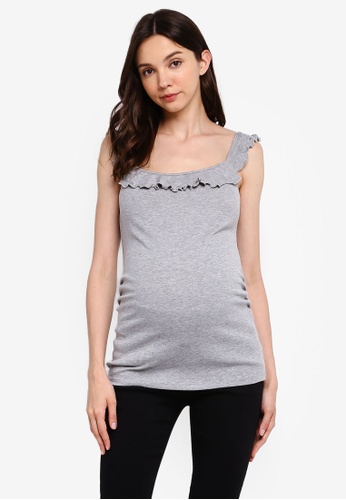 Buy Dorothy Perkins Maternity Grey Ruffle Vest Online On Zalora