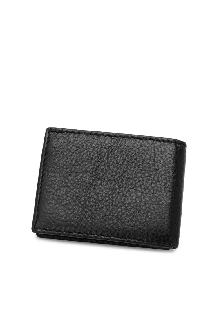 Men's RFID Bi Fold Genuine Leather Center FlapShort  Wallet