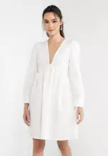 KNUE Lantern Sleeves Pleated Dress 2024, Buy KNUE Online