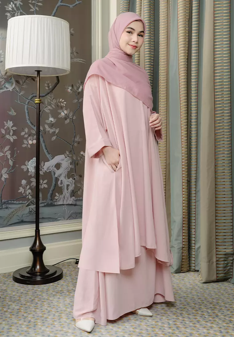 Haifa Tunik Set Pink Pastel