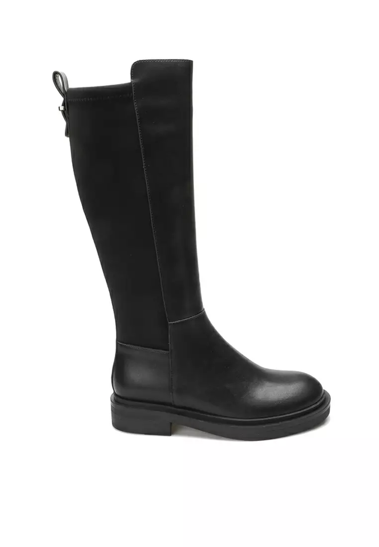 Discount on Twenty Eight Shoes  shoes - SKU: Round Toe Faux Leather Riding Boots Te2928-1