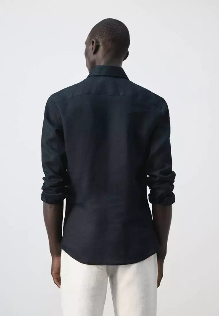 100% Linen Slim-Fit Shirt