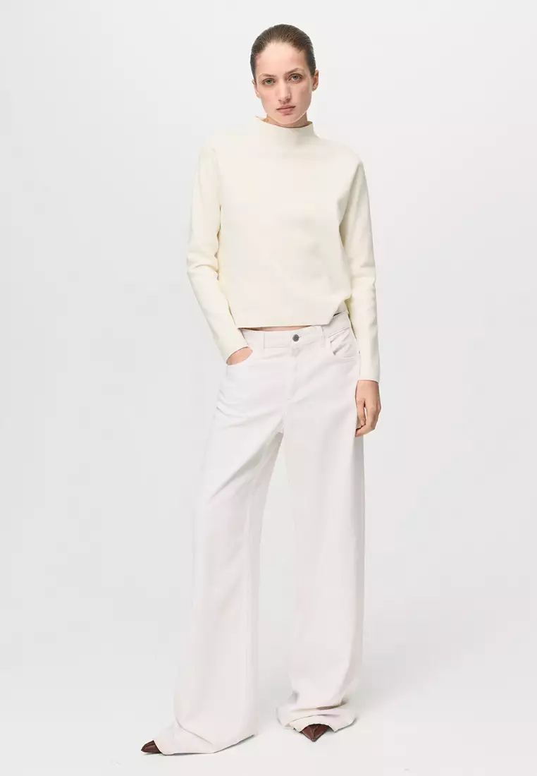 Knitted Sweater With Perkins Neck