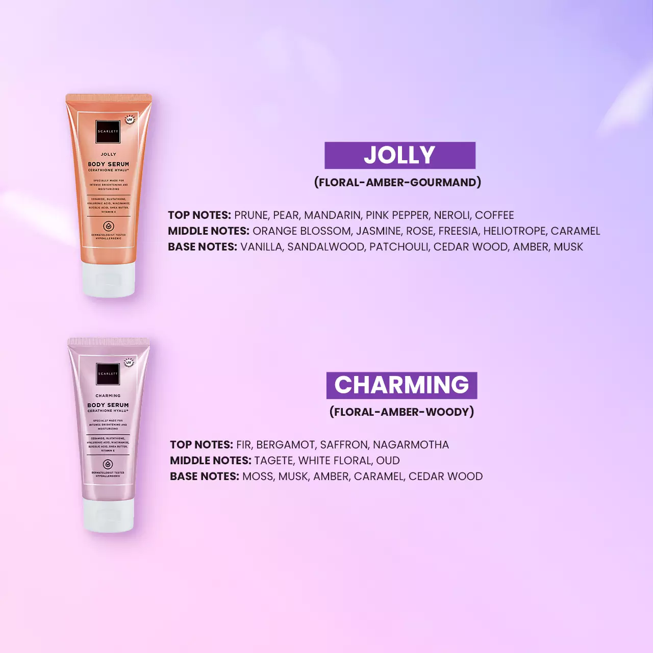 Scarlett Whitening NEW Body Serum Tube Charming - Kemasan 170ml