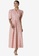 Indya pink Earthen by Indya: Blush Boota Double Breasted A-Line Dress 9873EAA726FE00GS_1