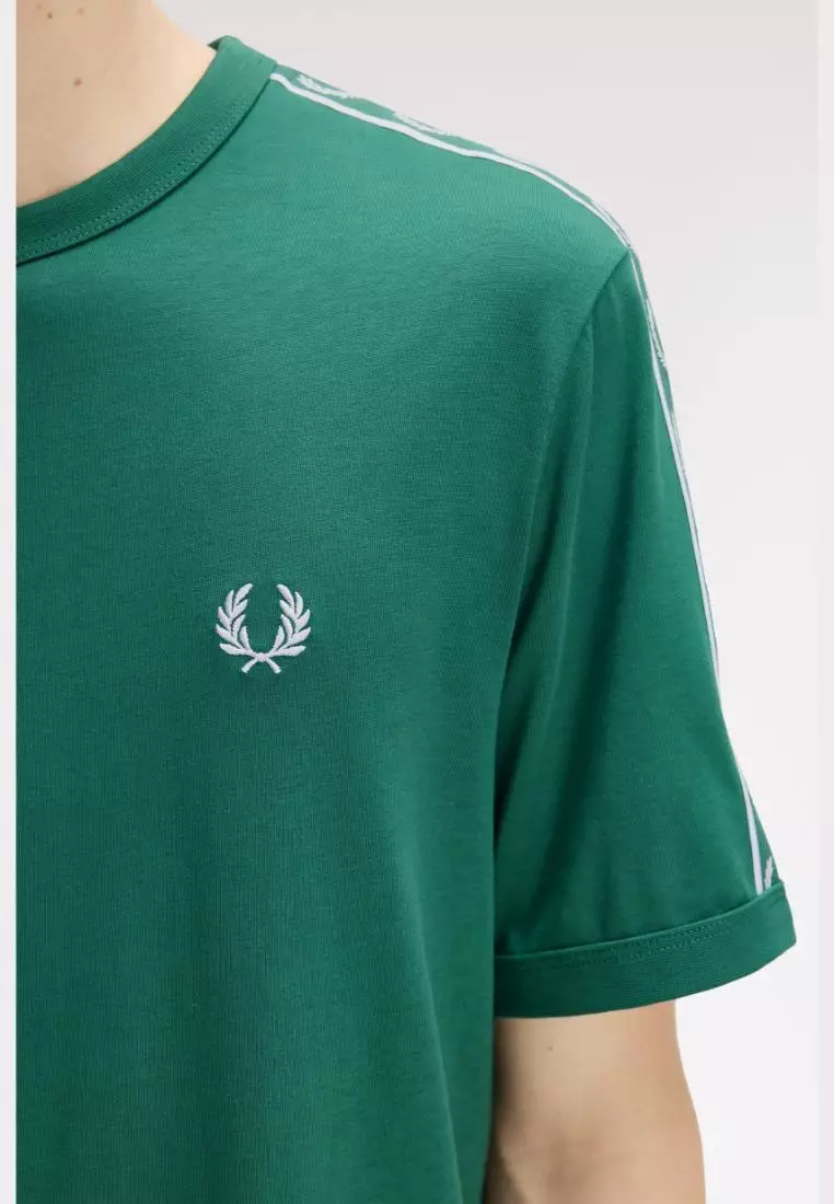 Fred Perry M4613 Contrast Tape Ringer T-Shirt (Sport Green)