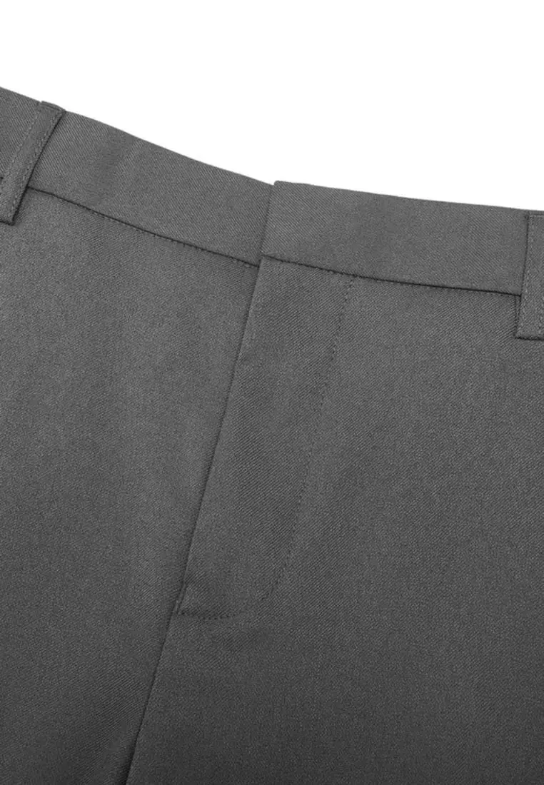 Teflon Smart Fit Twill Suit Pants with Elastic Waist Band