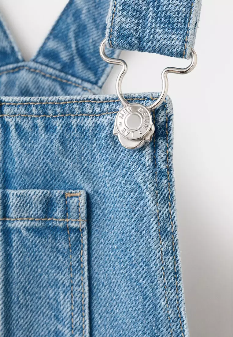 mango denim pinafore dress Short denim pinafore - Girls