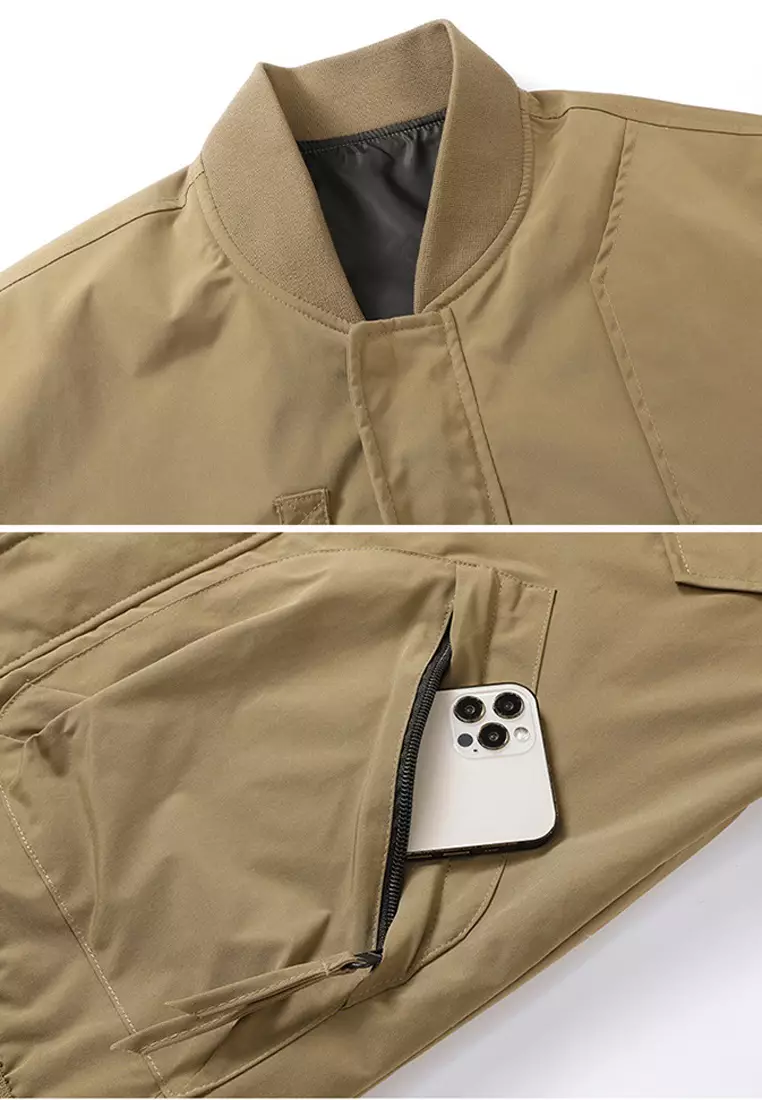 Stylish Bomber Jacket Baseball Coat