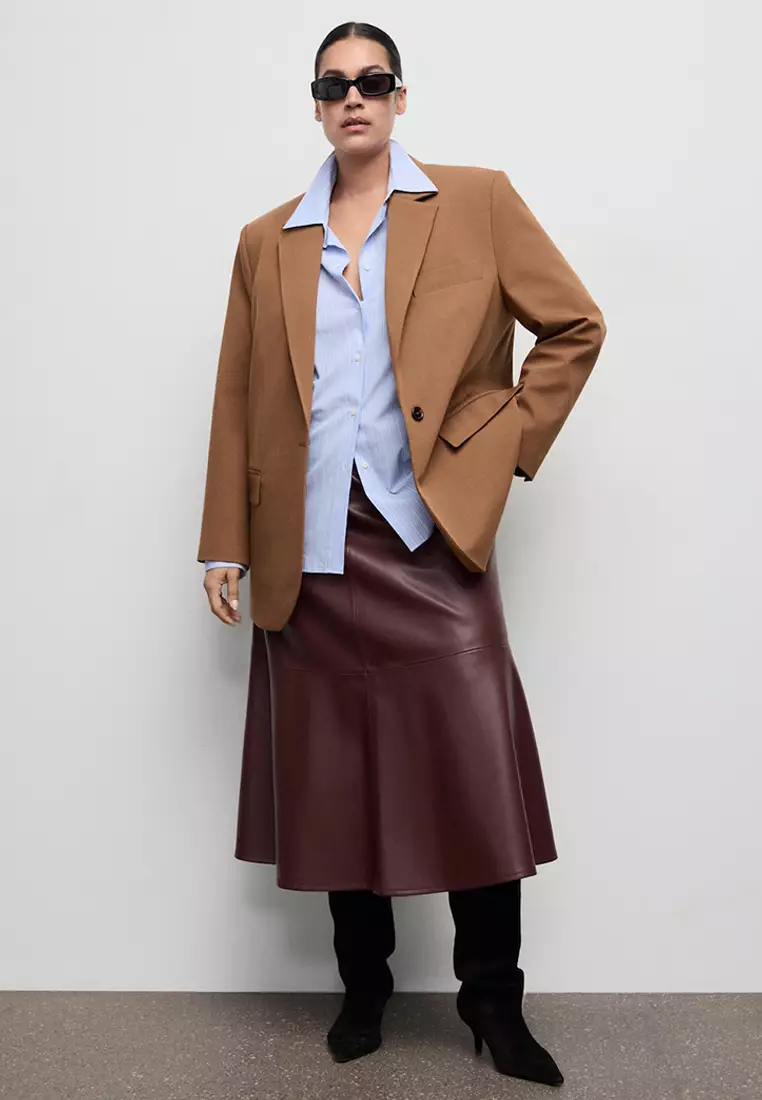 Straight Suit Jacket with Lapel Pockets