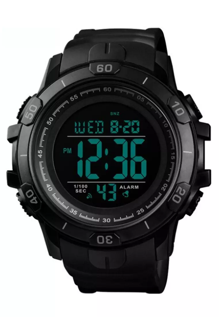 Jam Tangan Digital Pria Waterproof Many Function Strap Tali Material PU Silicone GN19 ORIGINAL