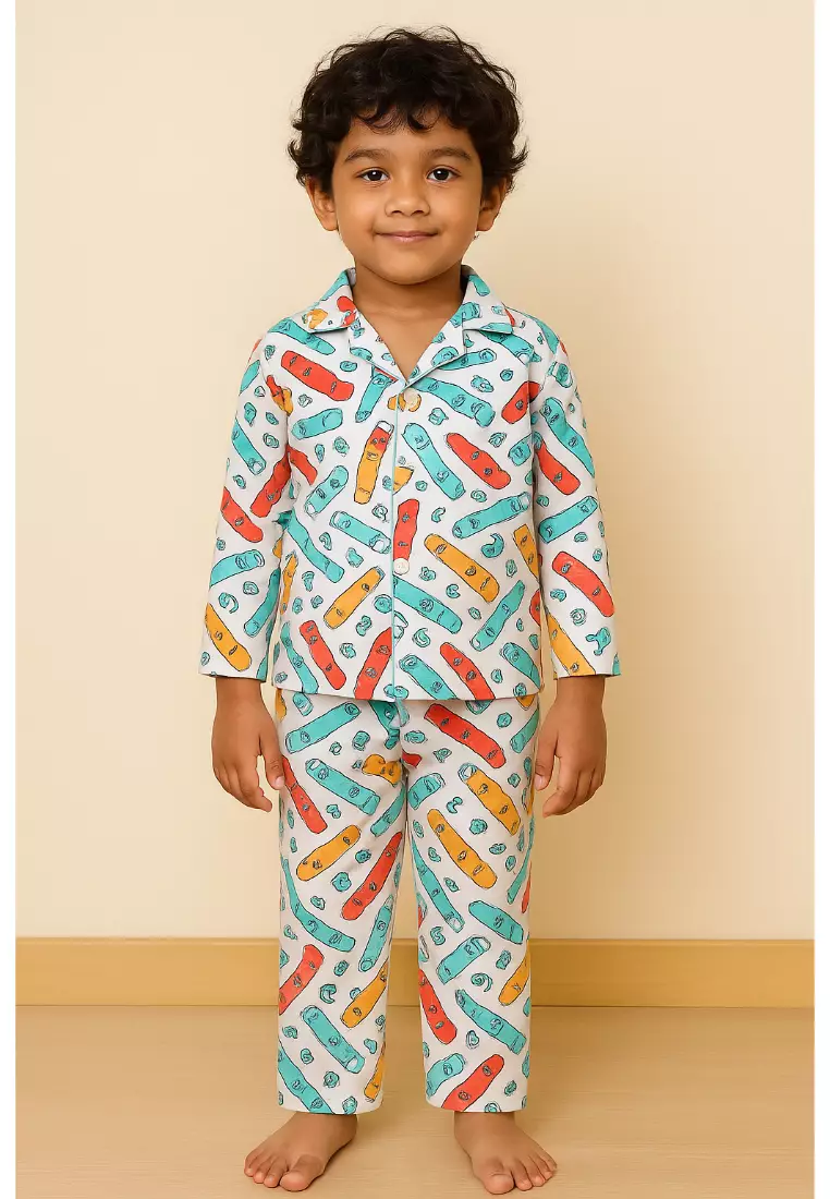 Baby and Kids Pajama Nightsuit Set- Ready To Skate