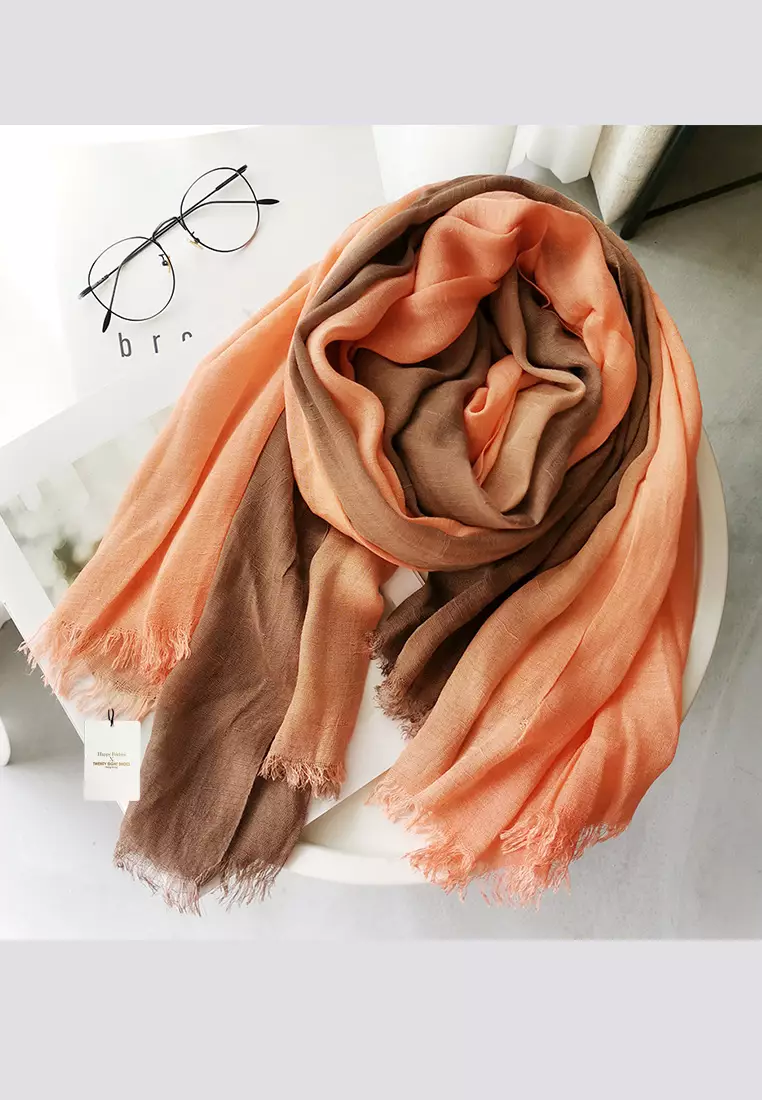 Cotton Yarn Mix Color Tie Dye Scarf JW JS-1100.a