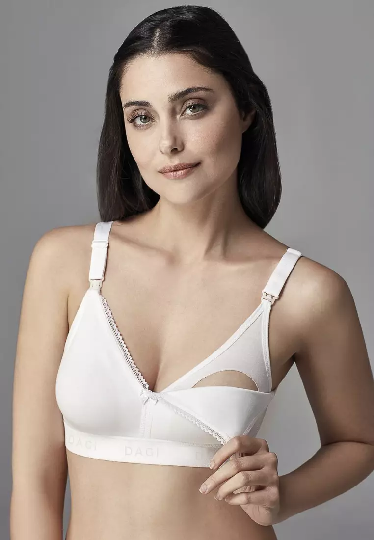 Buy DAGİ White Bra, Maternity Bra, Normal Fit, Underwear for Women 2024  Online
