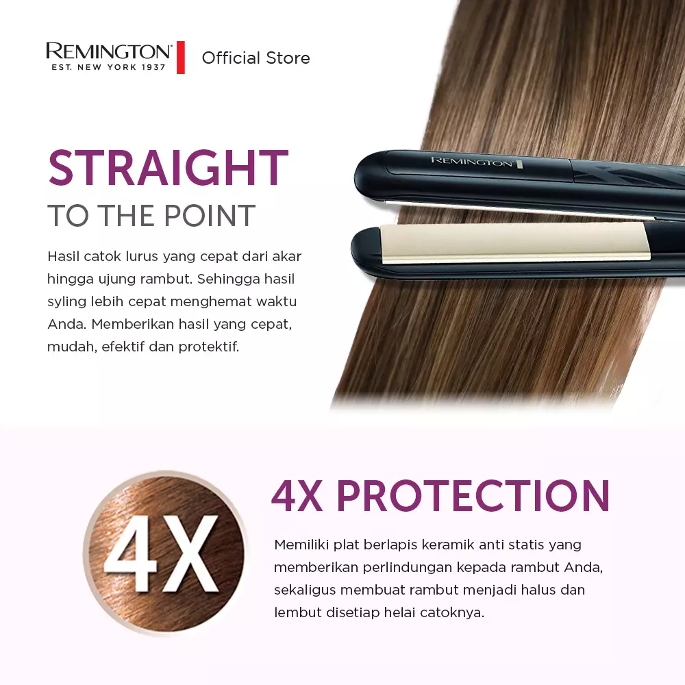 Remington Catokan Pelurus Rambut Ceramic Straight S3500