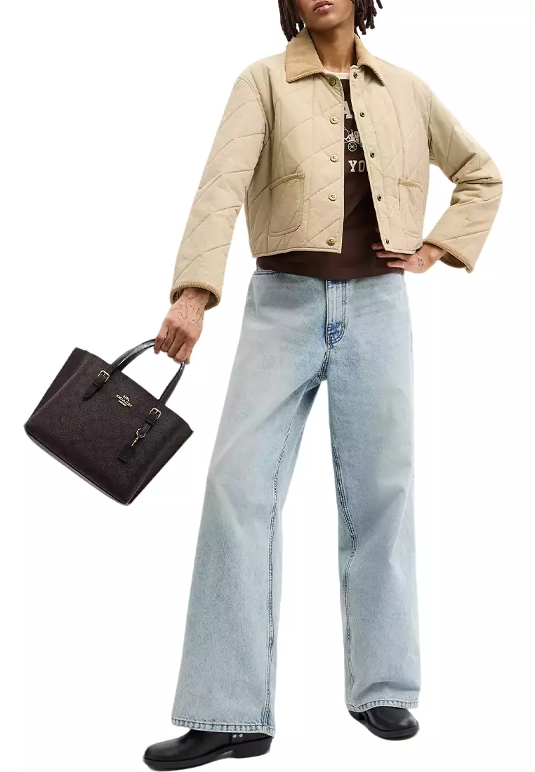 Mollie 女士托特包胡桃木色配黑色CV965