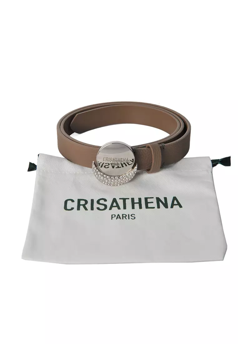 Sunmoon Belt in Brown,Sliver