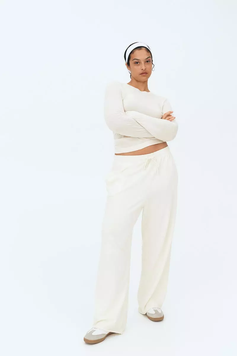 Washed cotton sweatpants