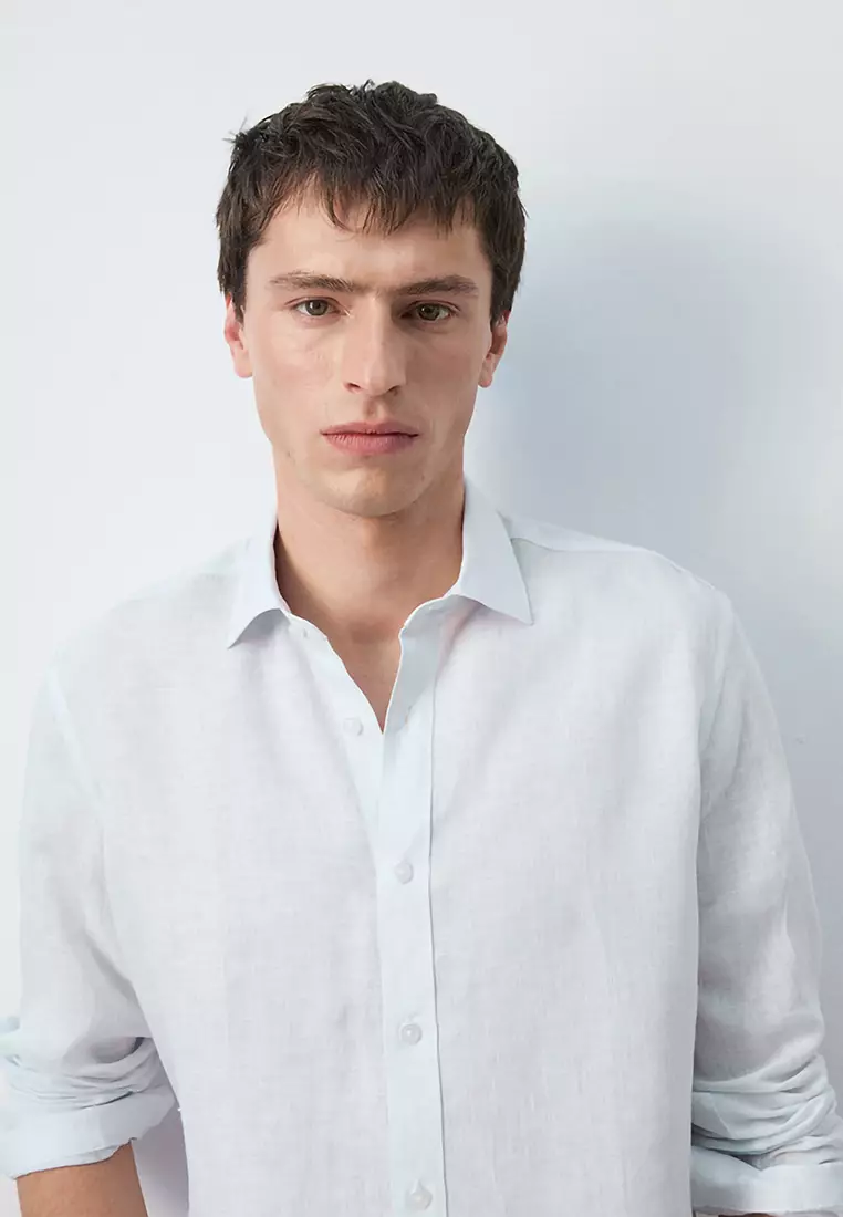 Regular-Fit 100% Linen Shirt