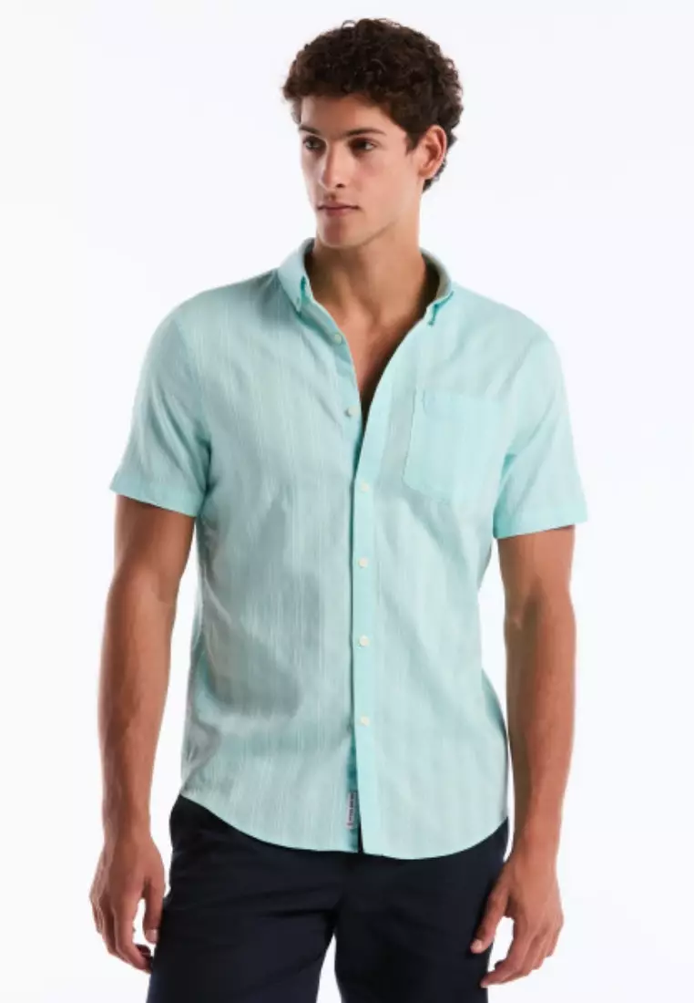Buy Original Penguin Short Sleeve Dobby Tonal Stripe 2026 Online ...