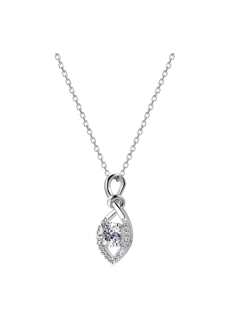 Berlian Moissanite Cheri Pendant [GRA CERTIFICATE MOISSANITE DIAMOND] - Kalung 1.0 CT Moissanite Diamond 925 Silver CELESTA by Her Jewellery