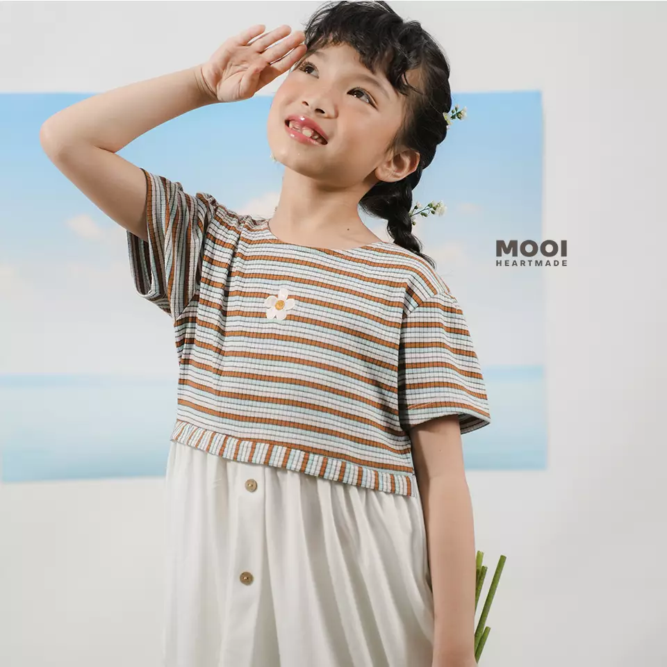 Mooi Dress Anak Perempuan Karina Dress - Brown