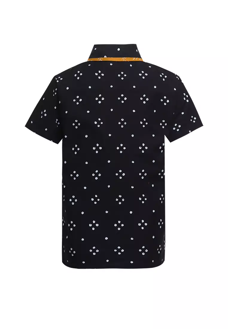 Hem Anak Batik Laki Laki Lengan Pendek Arga Hitam