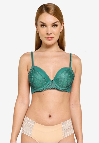 Cotton On Body green Emily Lace Balconette Push Up2 Bra 862F4USCF72FF3GS_1