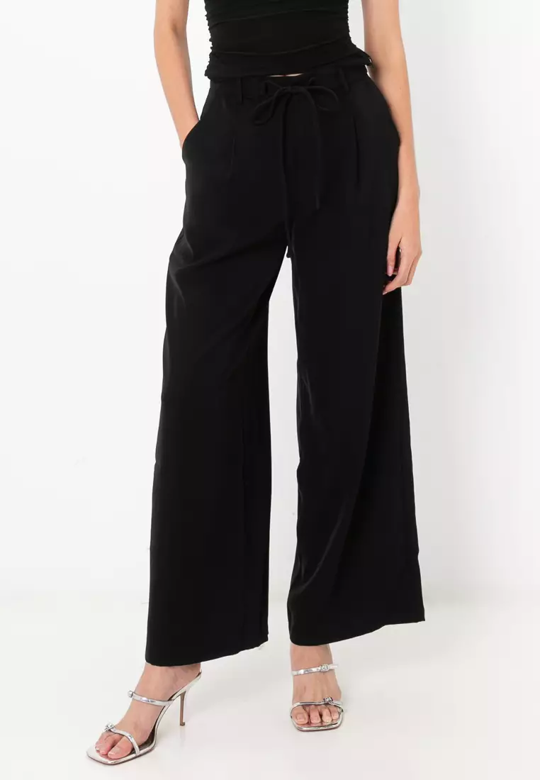Belt Wide Leg Pants
