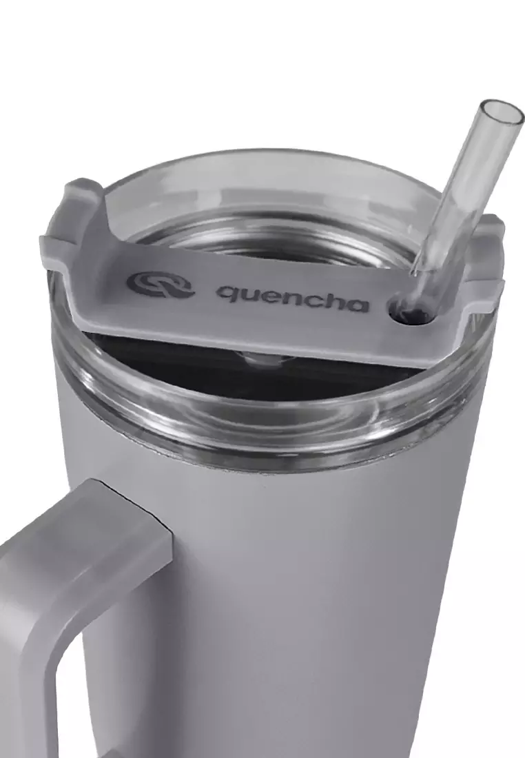37oz Stainless Steel Straw Lid Insulated Mug Tumbler 1100ml Double Wall 24Hr Cold BPA-Free - Stone