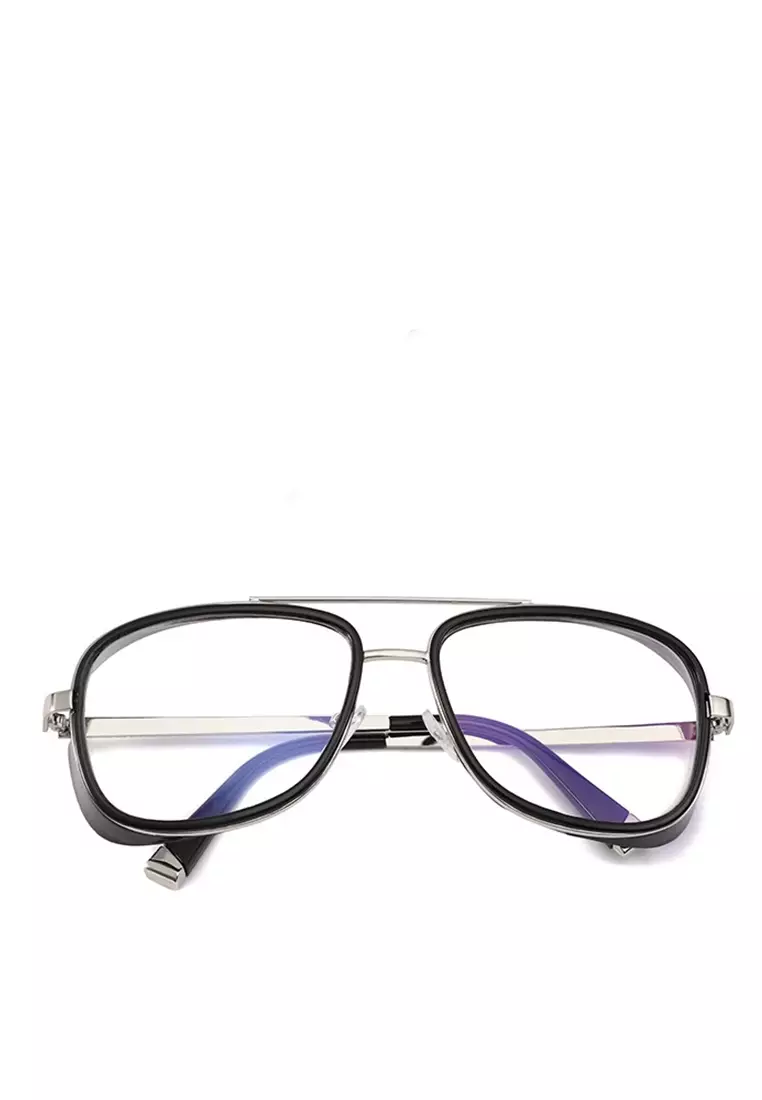 Adkins Sunglasses Kacamata Pria Steampunk Iron Man UV Protection Frame Material PC ORIGINAL - Black