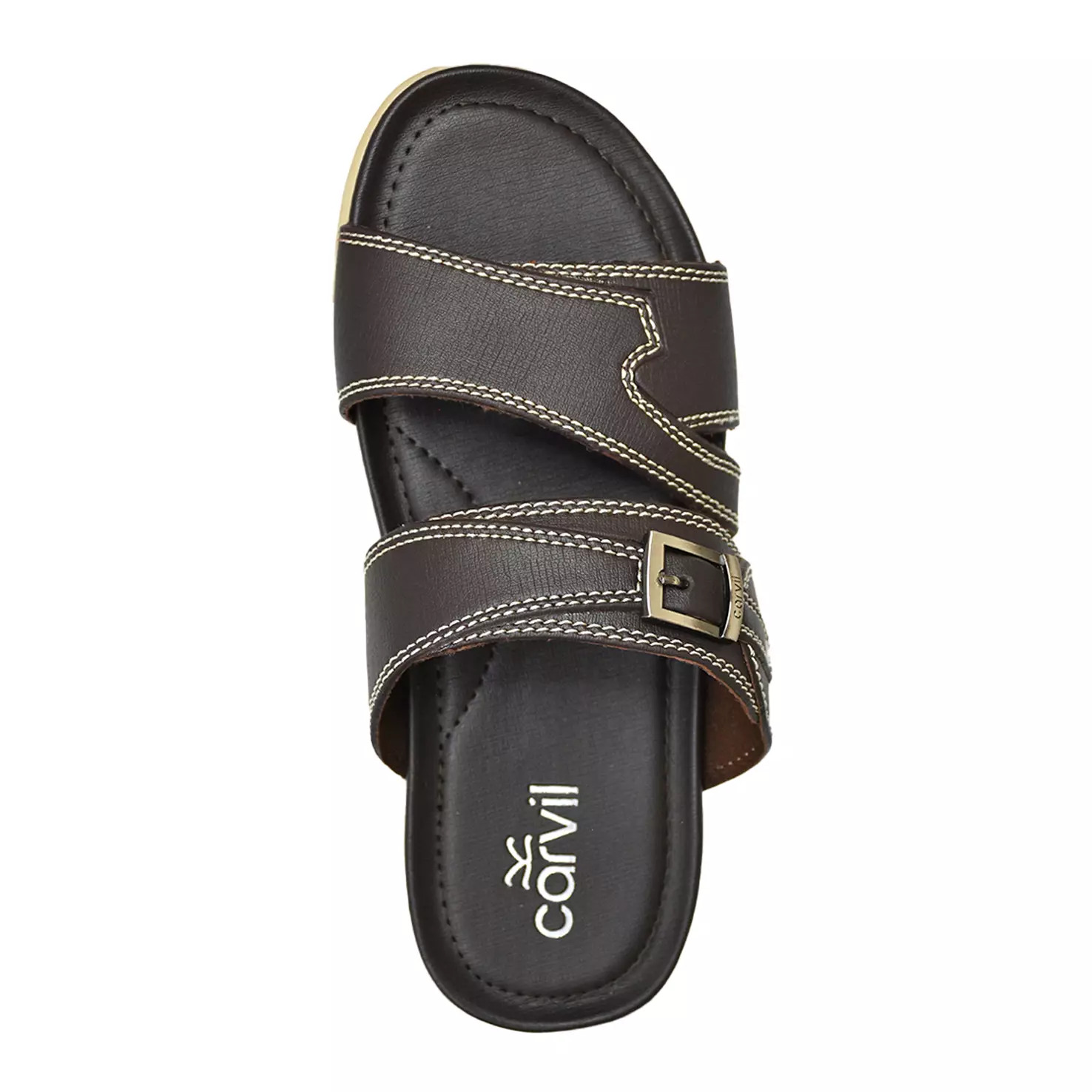 Carvil Sandal Pria Cardiff-02 M Dark Brown