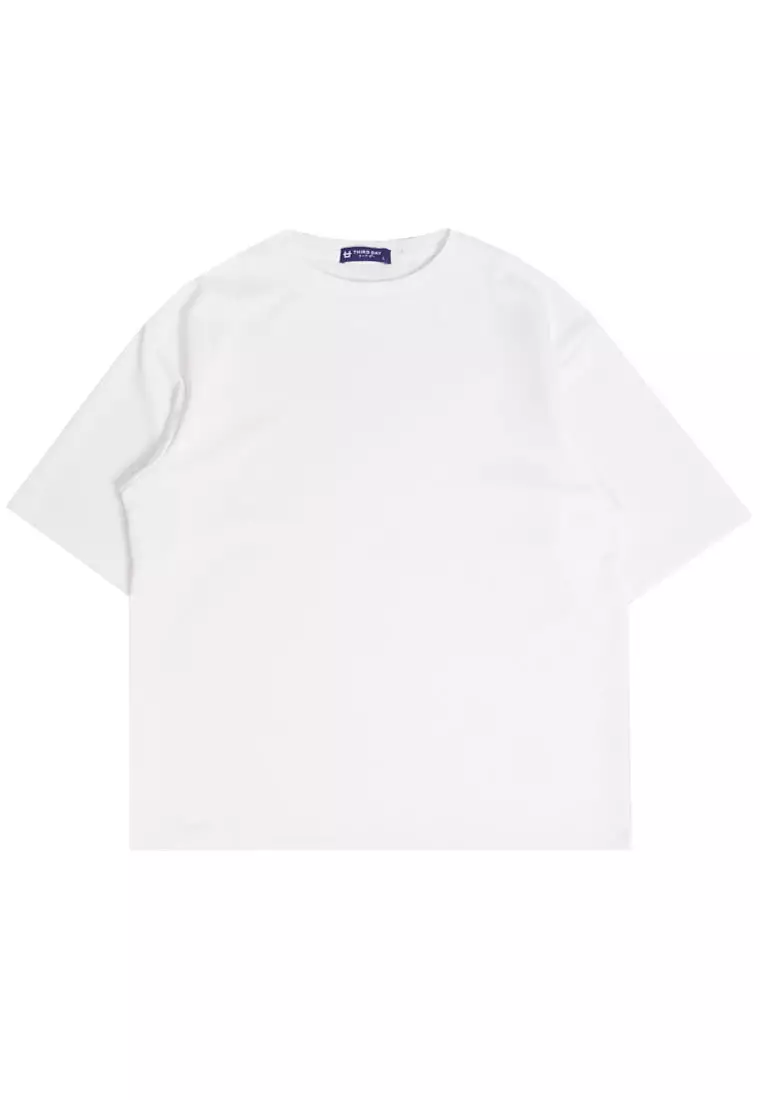 MTP25 kaos oversize gambar punggung indonesia GARUDA pulau bahan scuba tebal pria putih