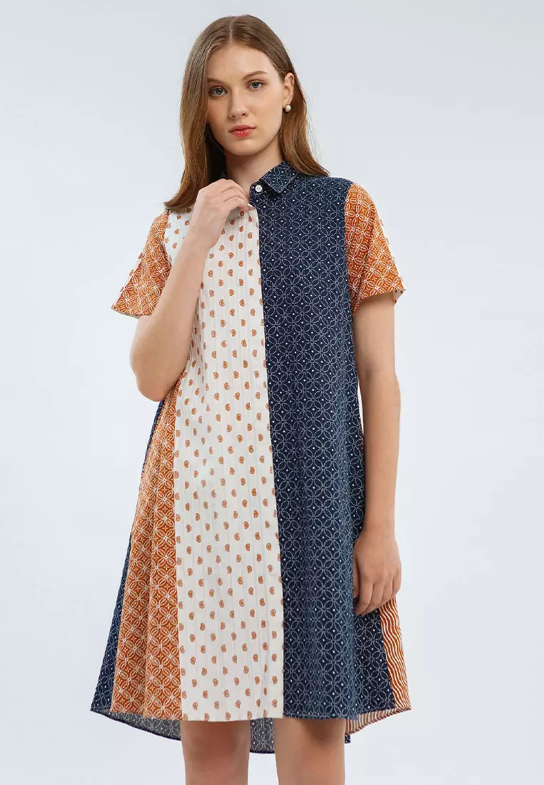 Minimal Nastira Dress Multi Color WARNA MULTI COLOR