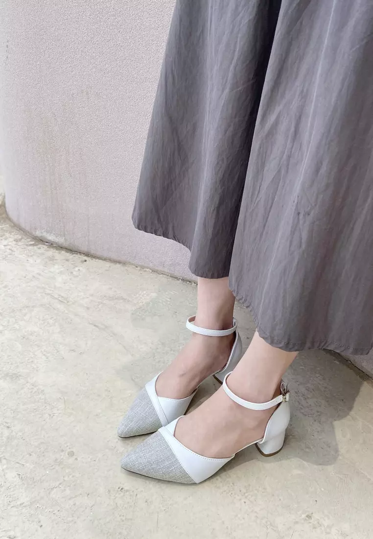 Color Matching Strap Mid Heel TH1802-25