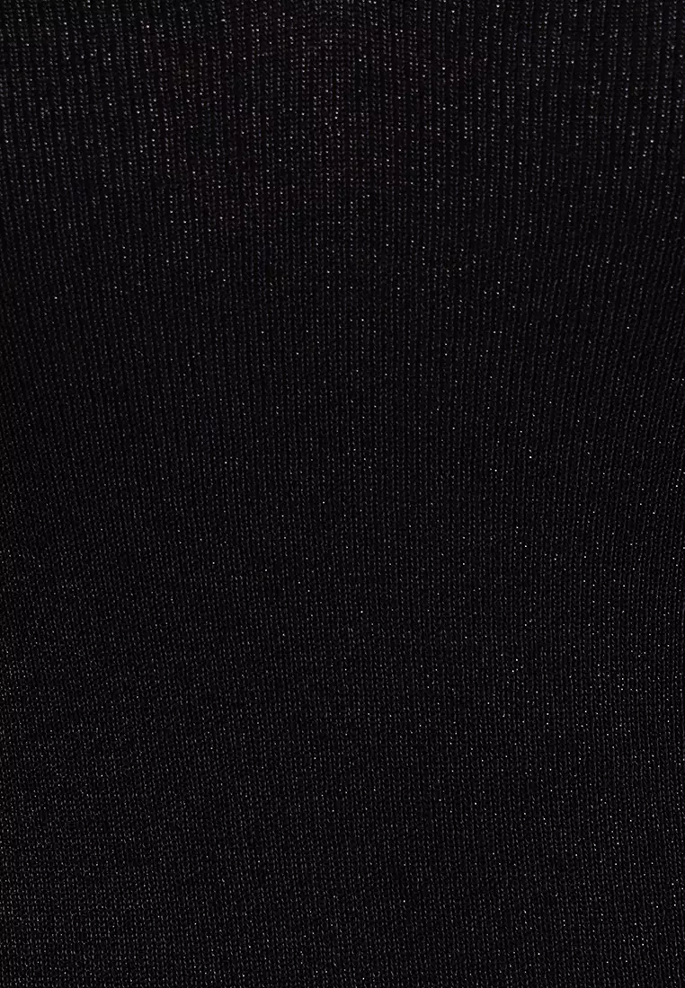 Ciara Keyhole Lurex Knit Top