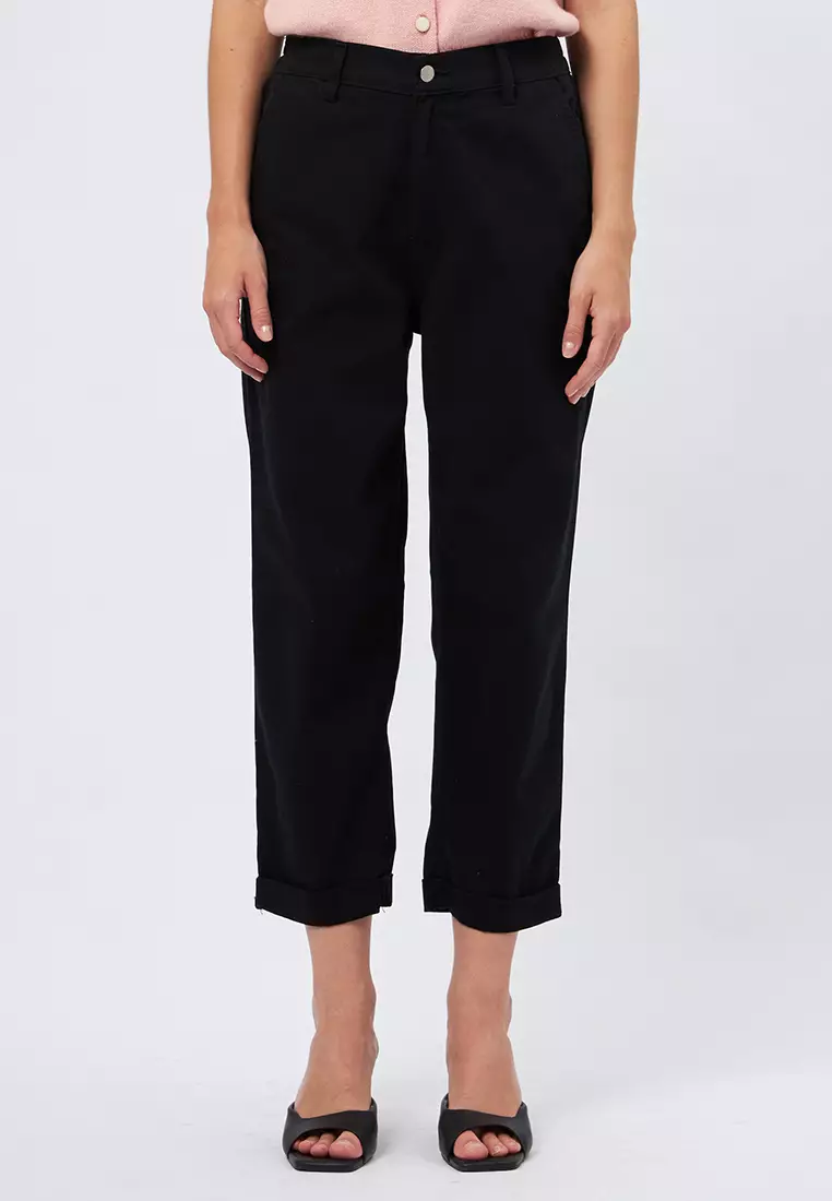 Jual et cetera Basic Straight Leg Pants BLACK Original 2025