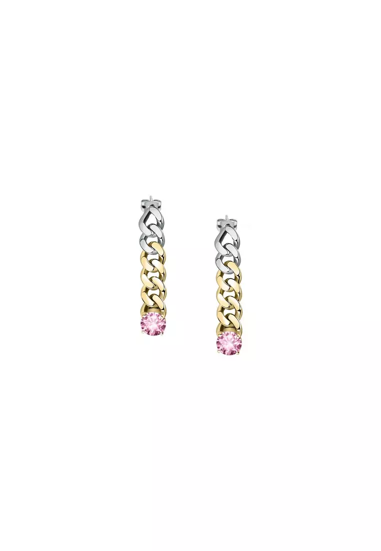 Boucles D'oreilles Créoles Chiara Ferragni - émeraude, Argent, Modèle J19AWJ15, Neuves