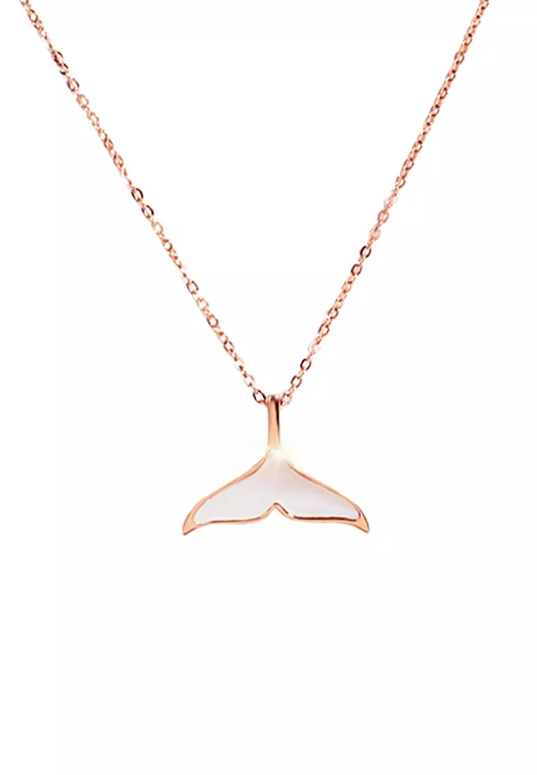 CELOVIS - Arielle Mermaid Necklace in Rose Gold