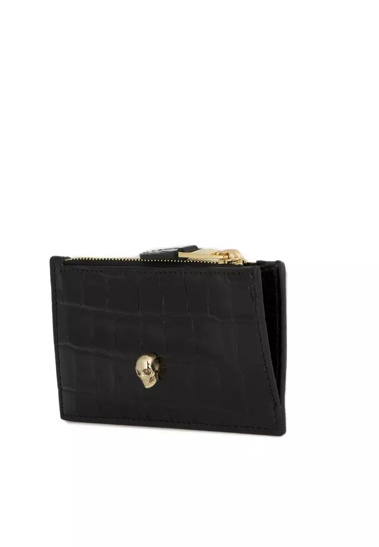 Skull Zip Card Holder/coin Purse